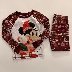 Disney Kids Pajama Set - Red and White with Minnie Mouse